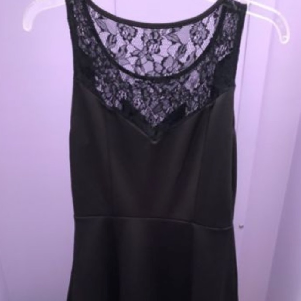 black lace dress
